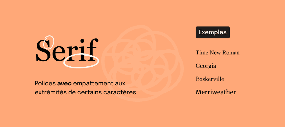 Définition des polices Serif