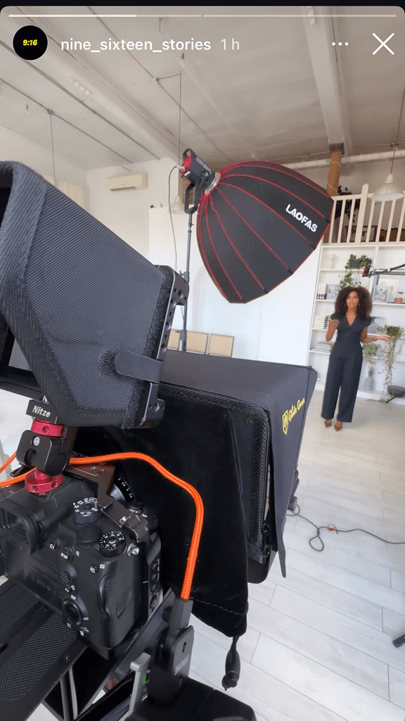 Partage de coulisses en story