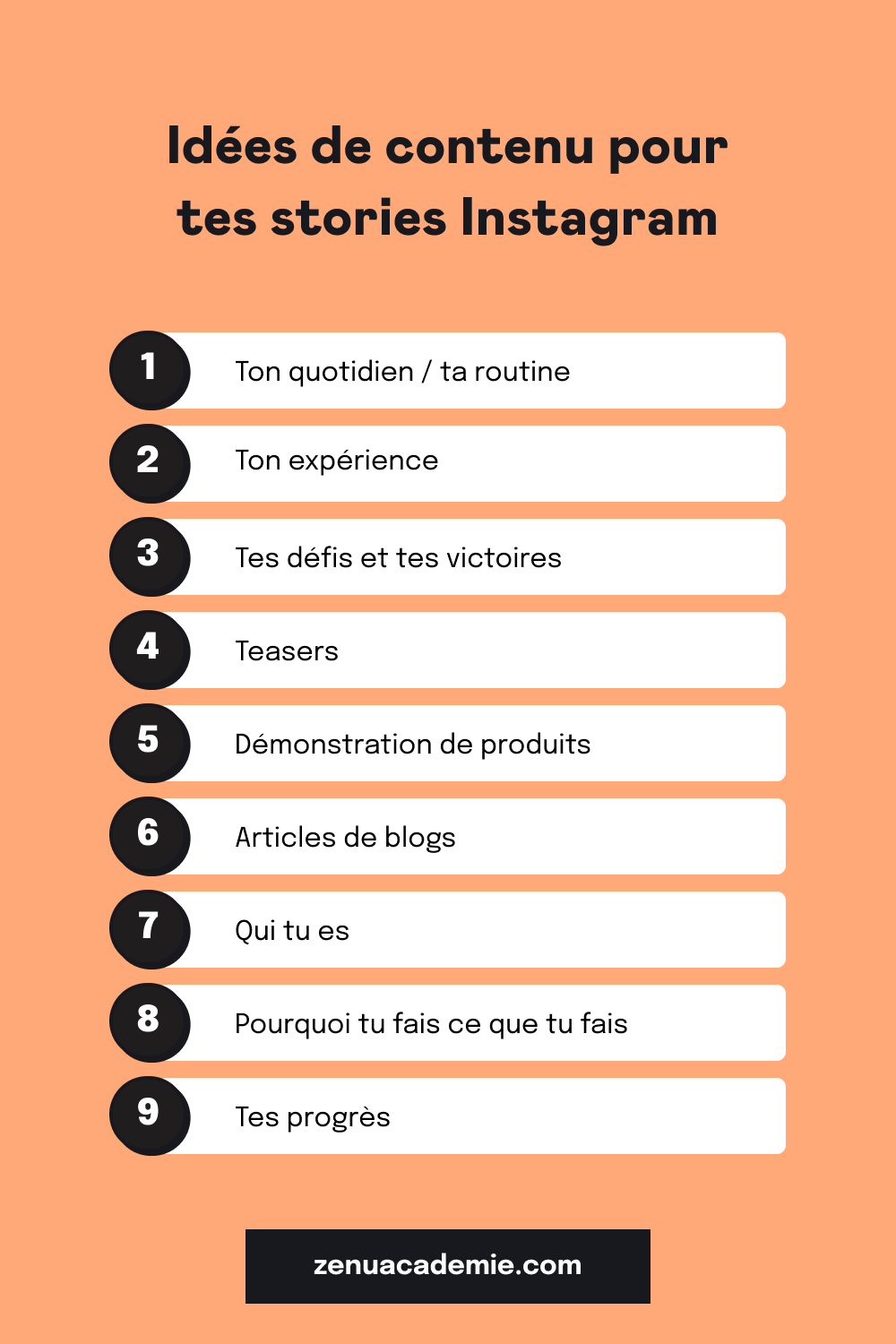 Idées de contenu en story