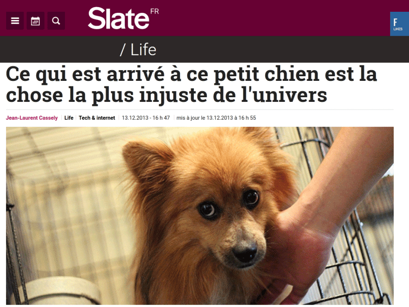 Exemple de piège à clic sur slate.fe