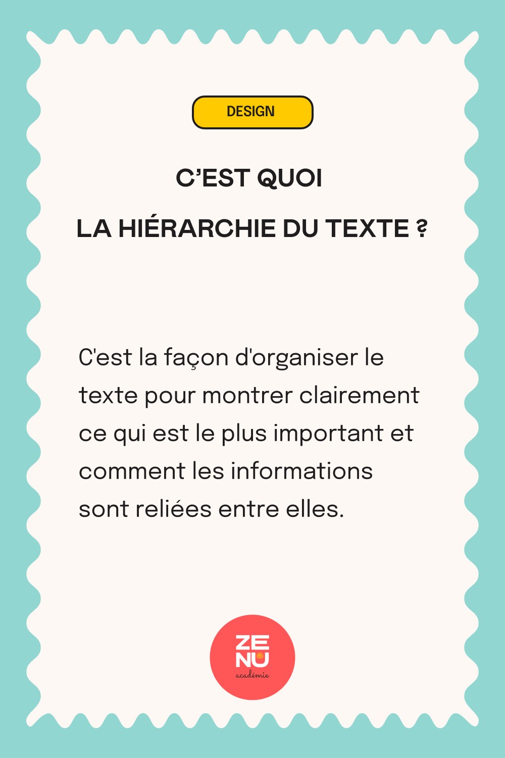 Définition de la hiérarchie du texte