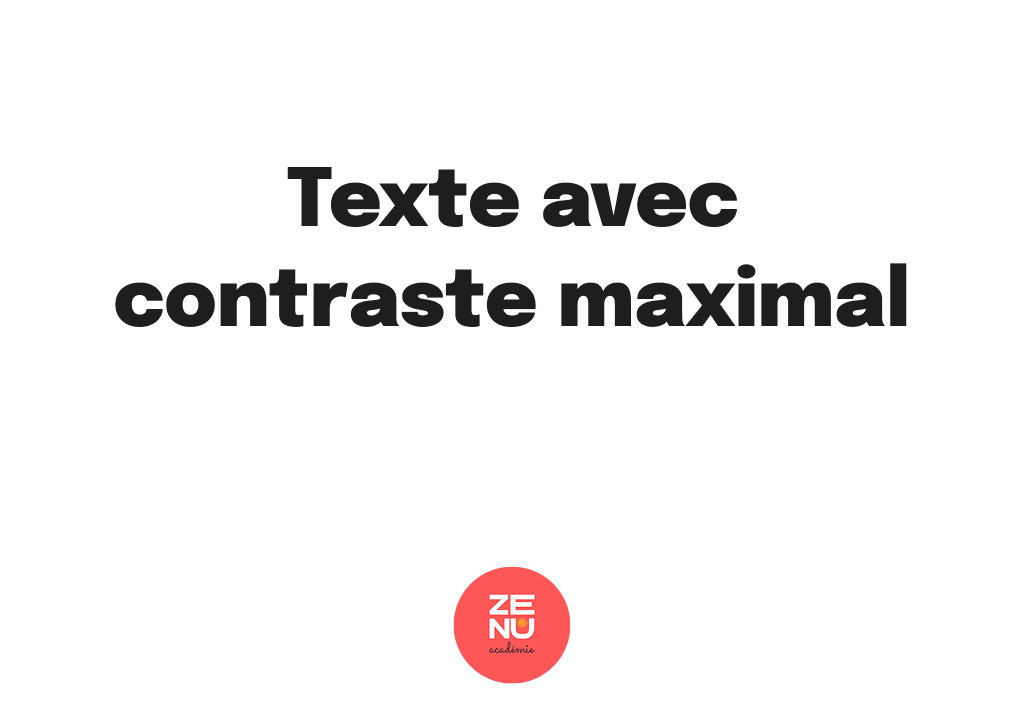 Exemple de visuel avec contraste maximum sur fond blanc.