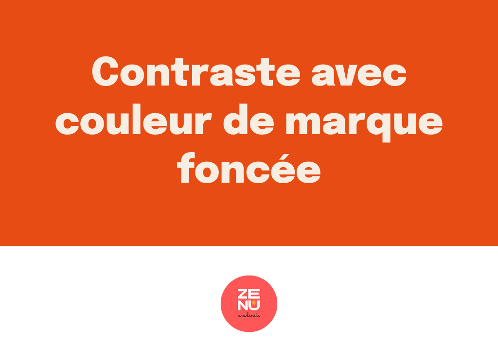 Exemple de lisibilité avec une teinte foncée du orange de Metropawl