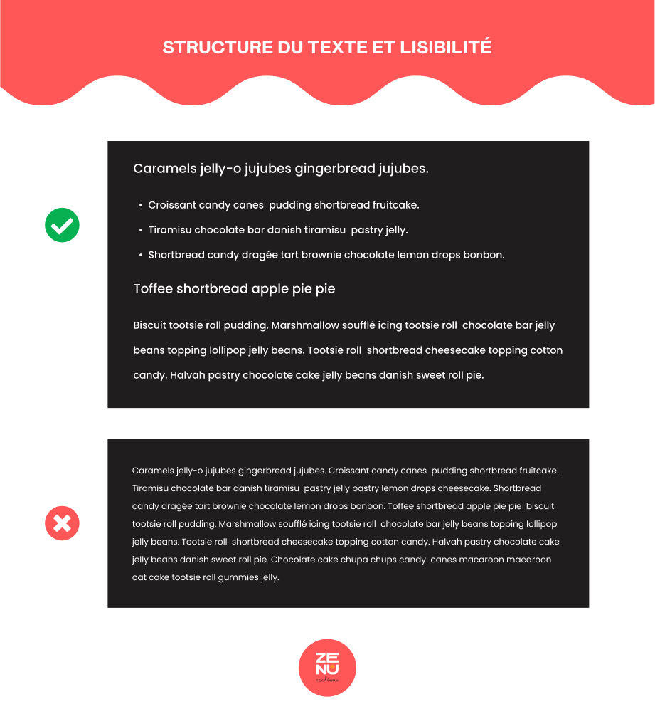 Comment éviter des gros blocs de texte