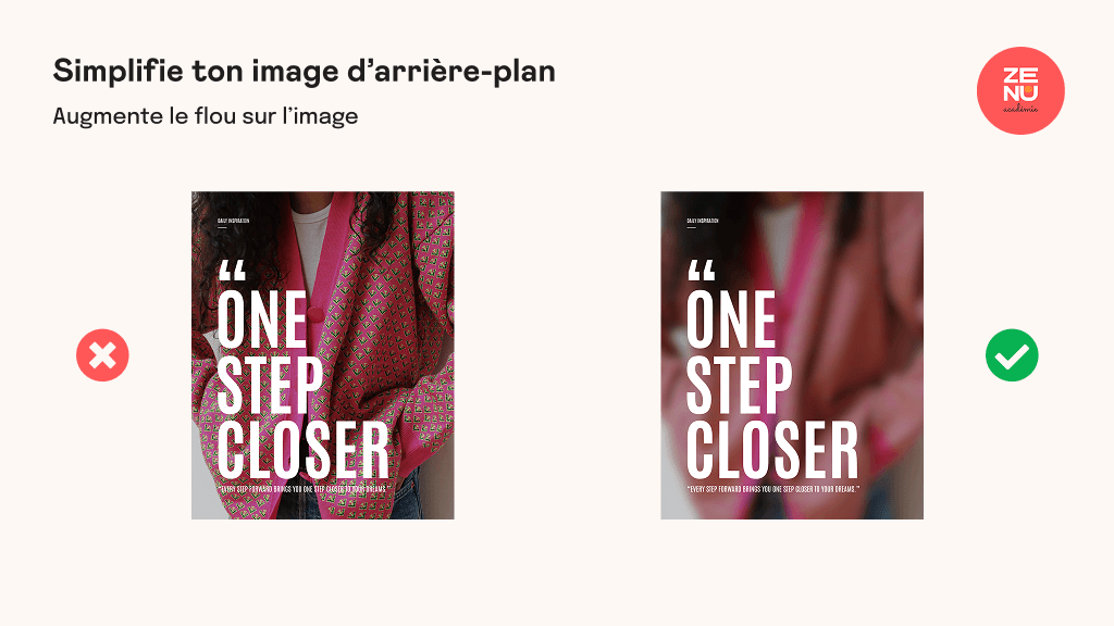 Améliorer la lisibilité d'un texte avec effet de flou