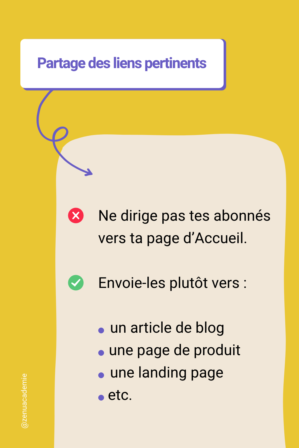 Astuce pour augmenter les clics sur les liens Instagram : ne partager que des liens pertinents
