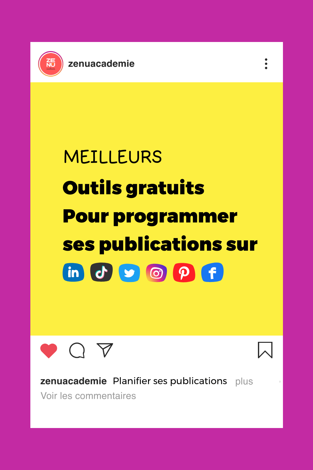 Outils pour programmer du contenu sur les réseaux sociaux