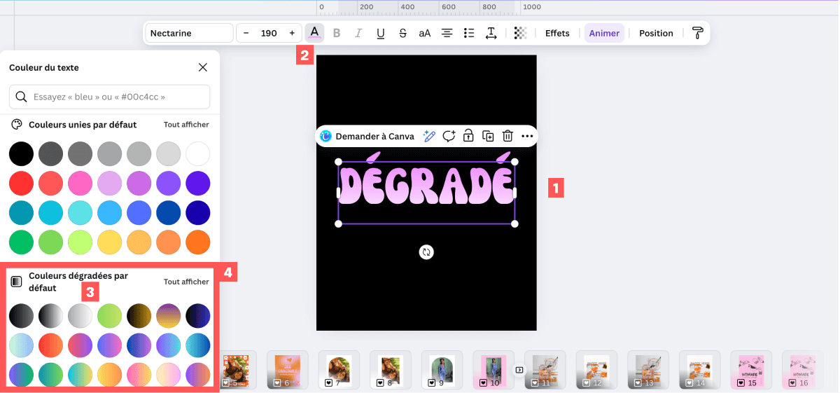 Comment appliquer une couleur dégradée à un texte