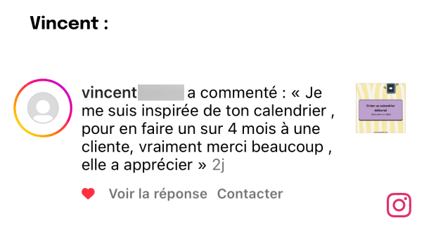 Témoignage de Vincent, membre de la communauté sur Instagram