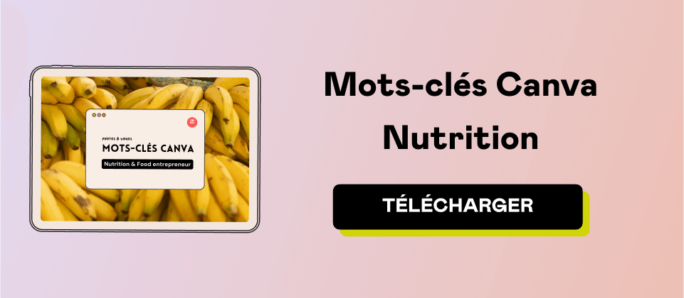 Télécharger le pack de mots-clés Canva sur la nutrition