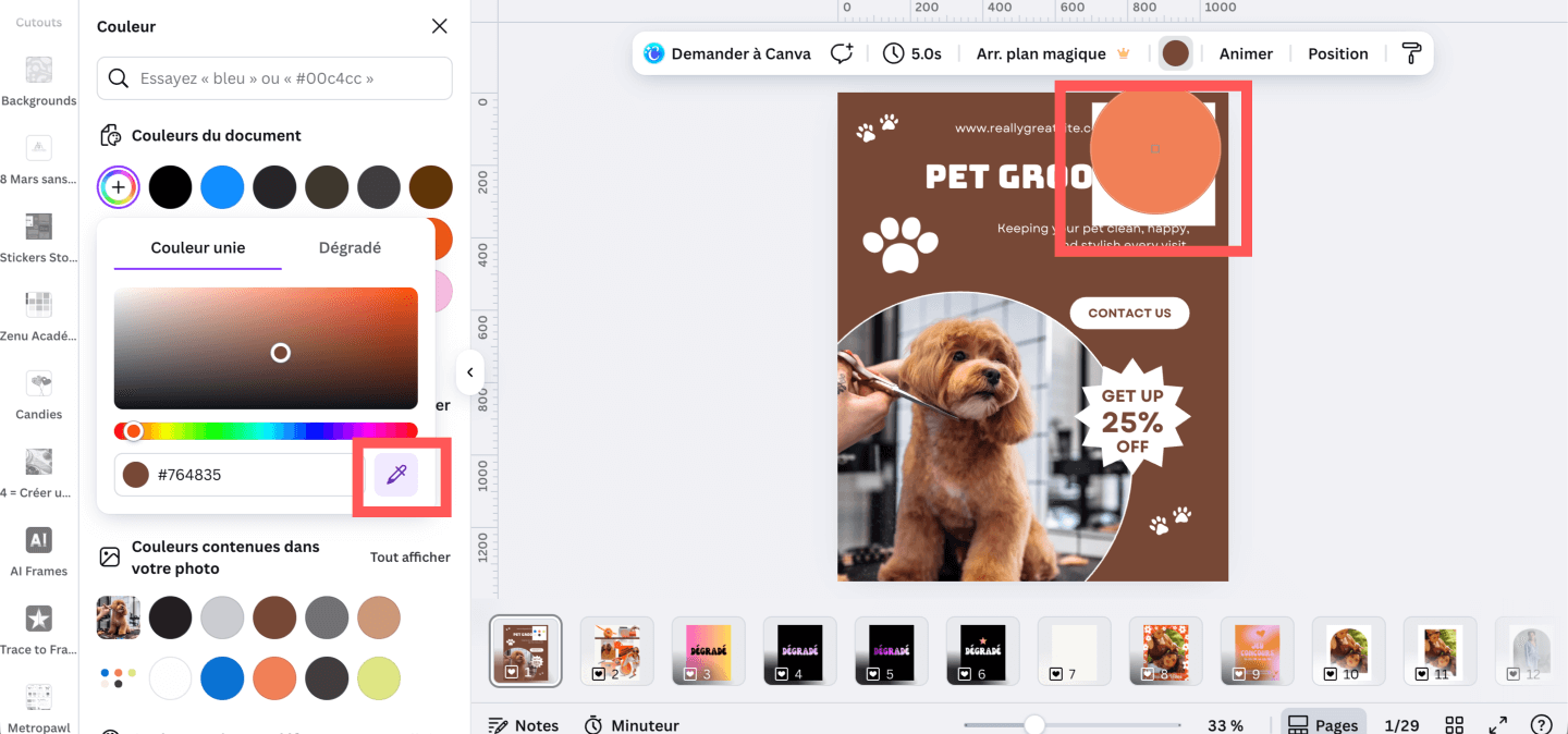 Utiliser le sélecteur de couleurs