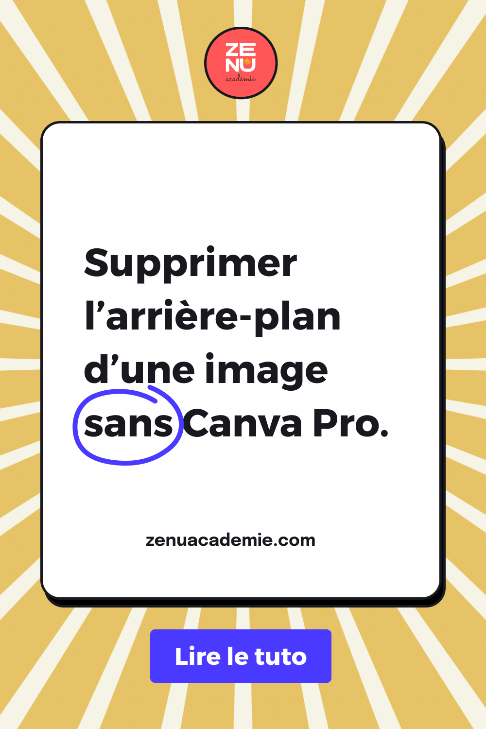 Épingle pinterest pour supprimer l'arrière-plan d'une image sans Canva