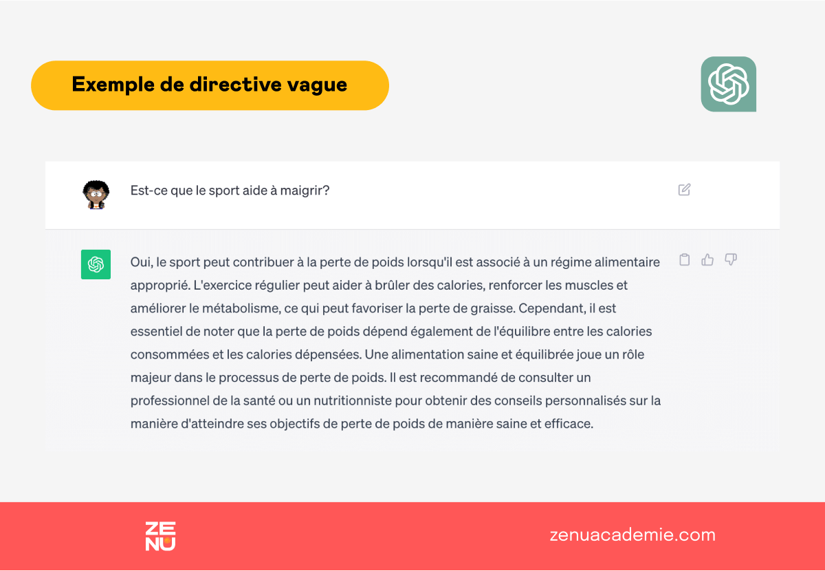 Exemple de consignes ChatGPT vagues