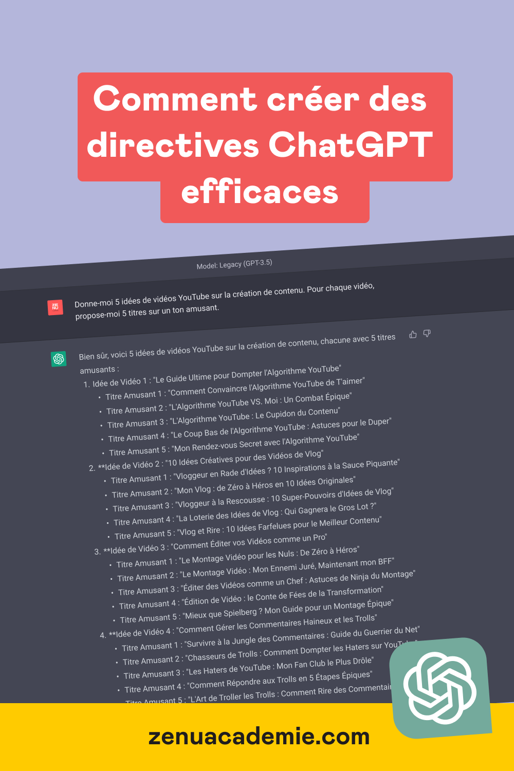 Comment créer des directives efficaces pour ChatGPT