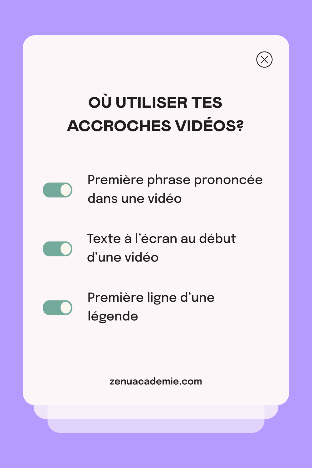 Où utiliser les accroches vidéos
