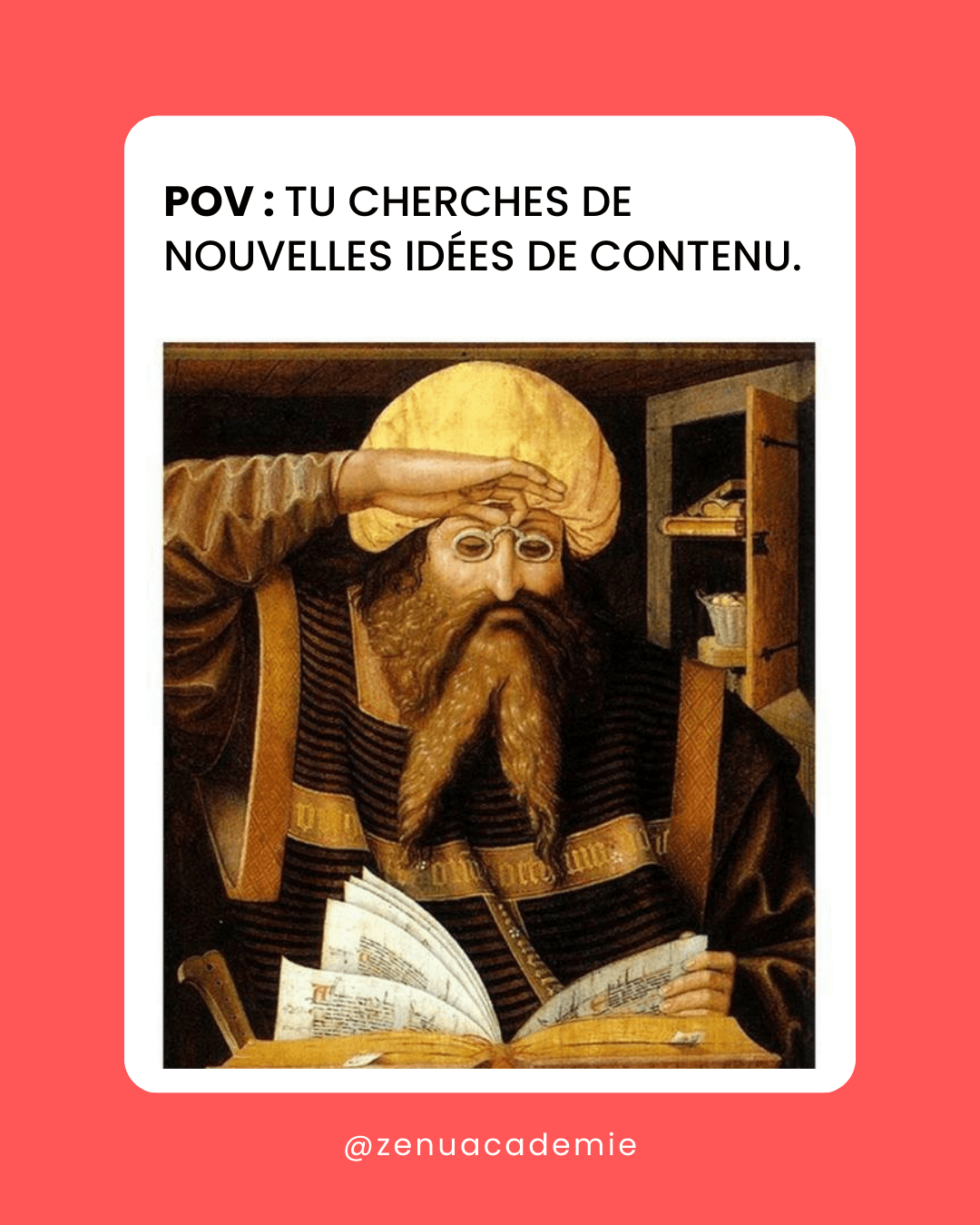 Exemple de mème drôle avec une peinture de renaissance