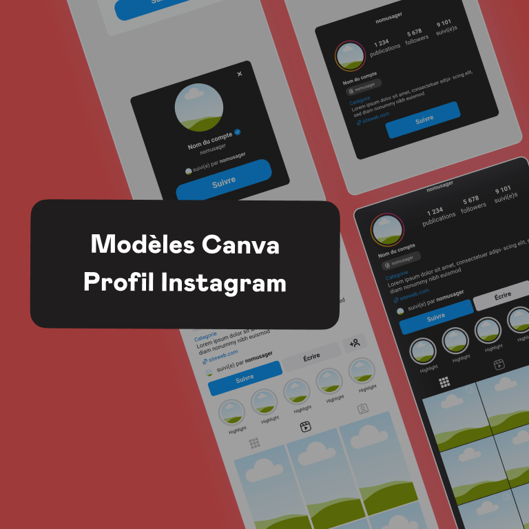 Télécharger les maquettes de profil Instagram