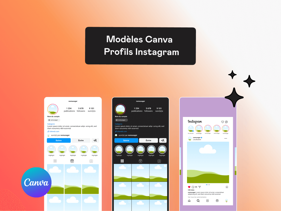 Présentation des modèles Canva de profil Instagram