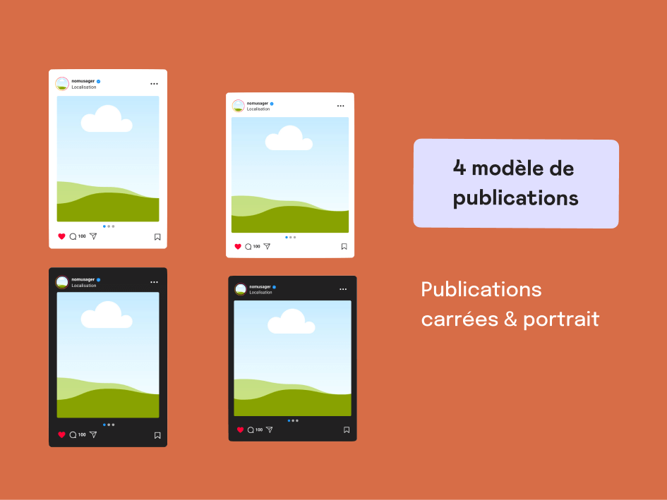 4 modèles de posts Instagram