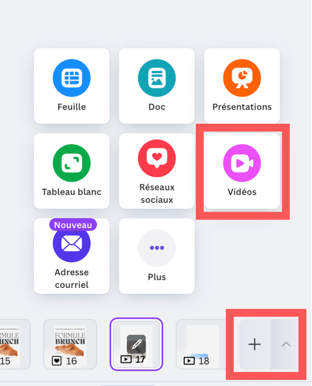 Ajouter une nouvelle page vidéo
