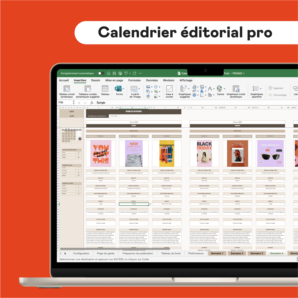 Modèle de calendrier éditorial pour les community managers