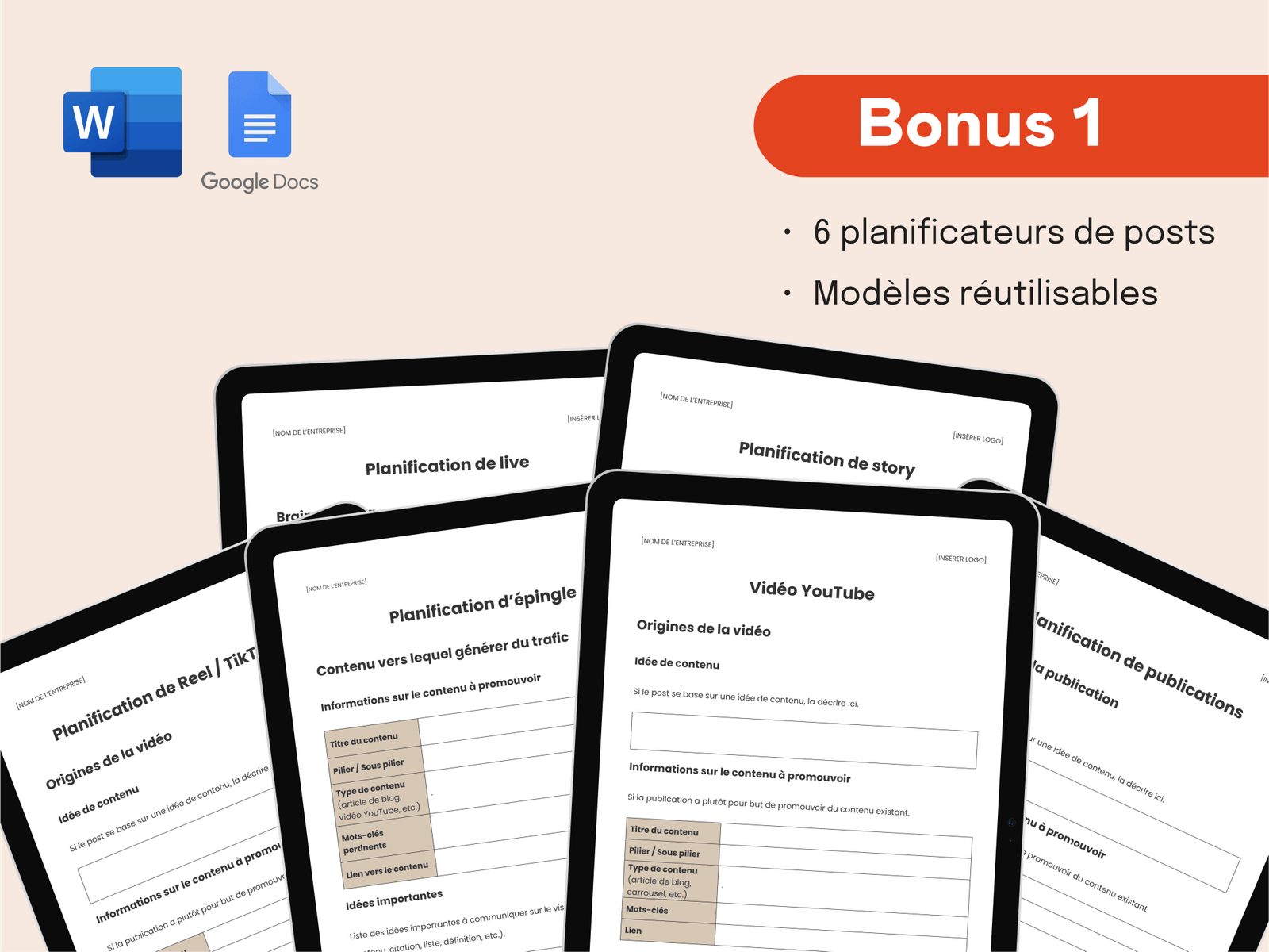 Modèles pour planifier son contenu sur les réseaux sociaux