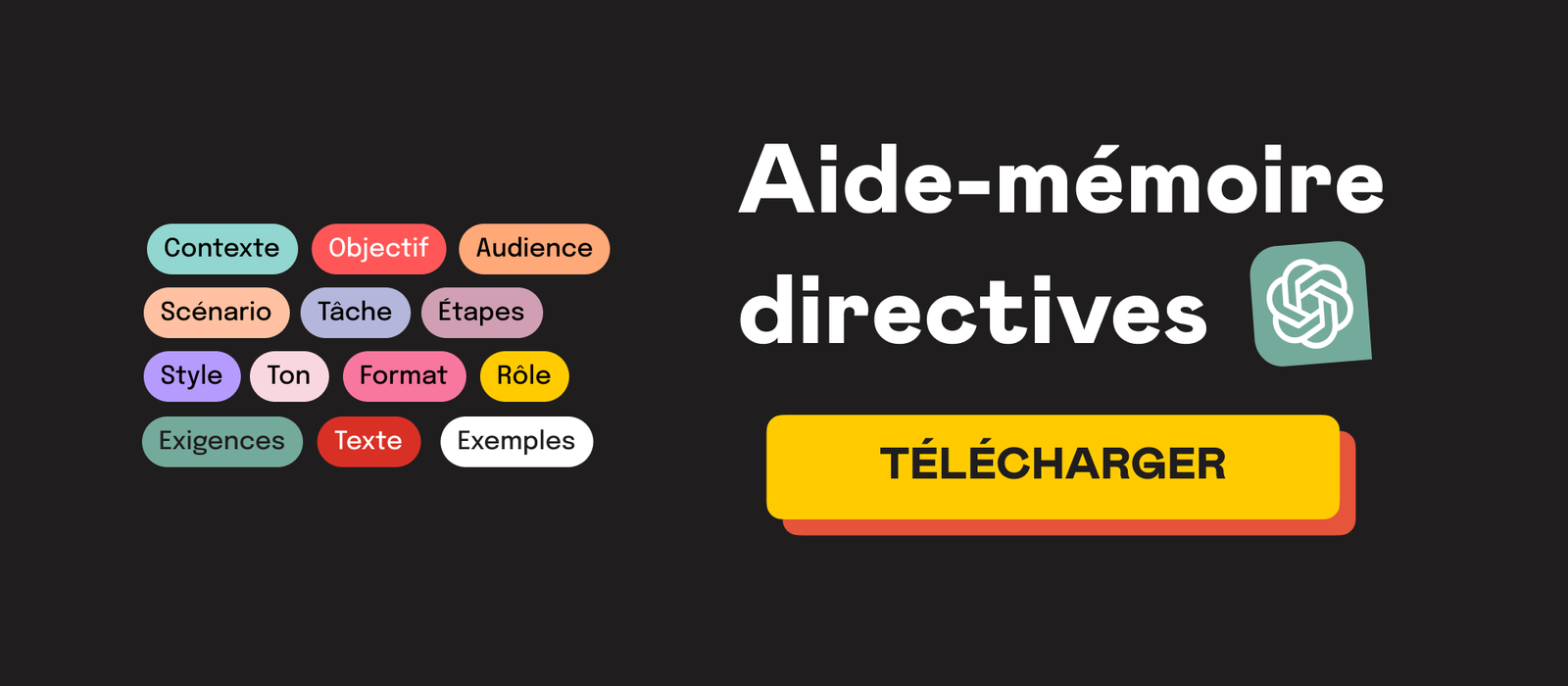 Infographie aide-mémoire sur les directives ChatGPT