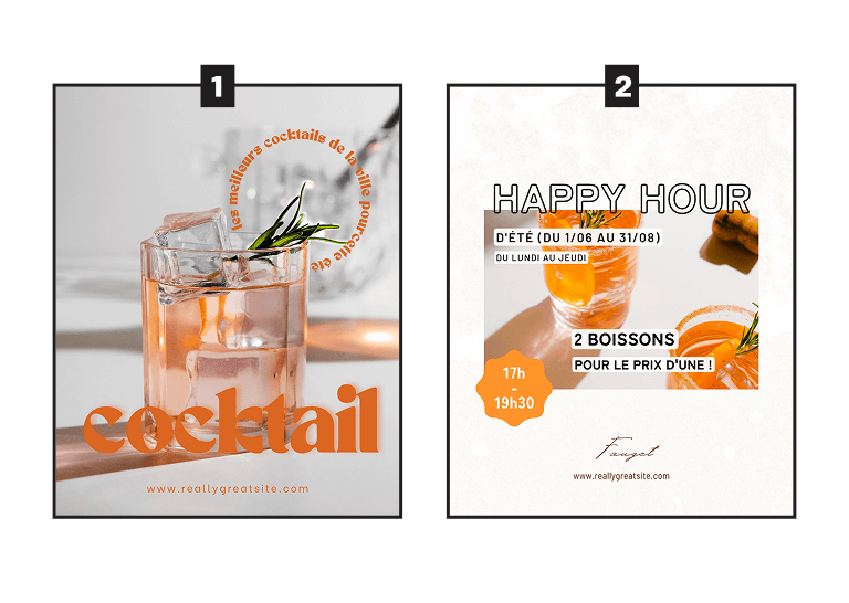 Deux visuels utilisés pour créer une vidéo animée