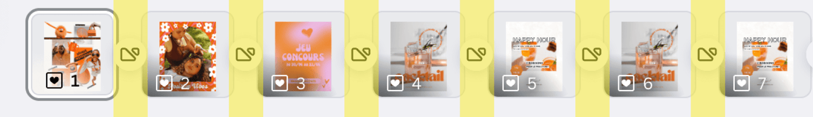 Aperçu d'un document avec la même transition sur toutes les pages