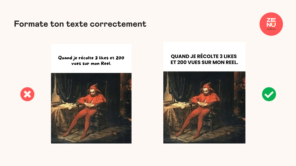 Comparaison de polices sur un mème